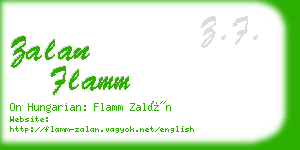 zalan flamm business card